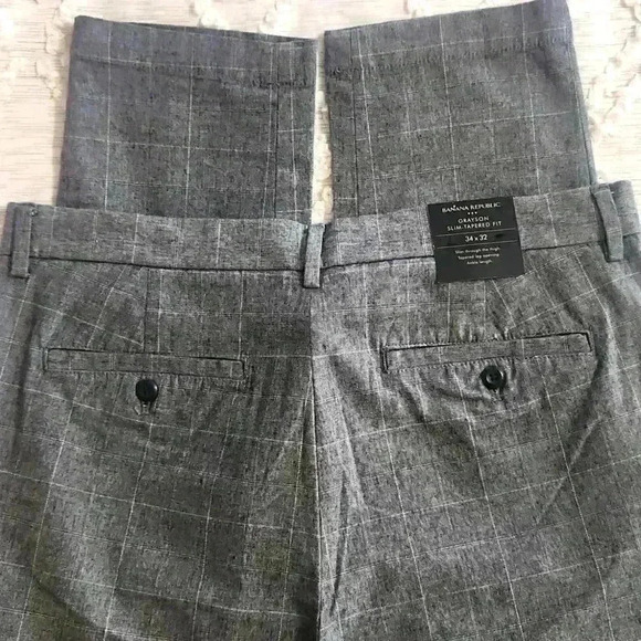 Banana Republic Plaid Grayson Slim-Tapered Fit Pant - Picture 8 of 10